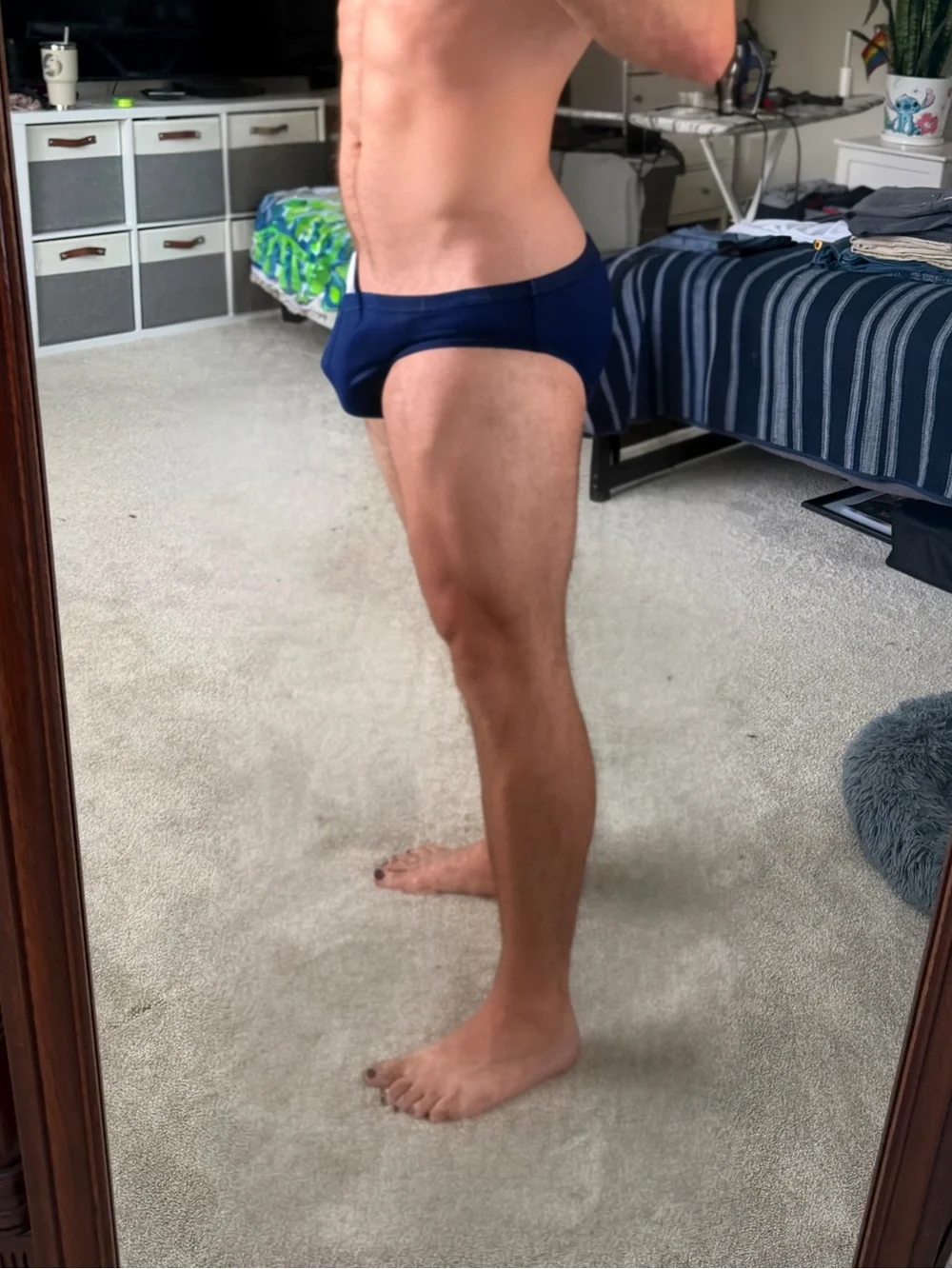 Men's Blue Cotton Stretch Briefs
